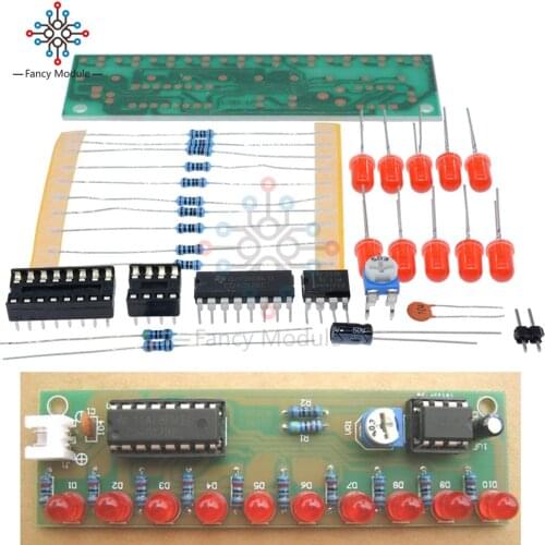 LED Light Chaser Water Flowing Light LED Electronic DIY Kits Module NE555 + CD4017 Driver Water Powered NE555 Circuit Red