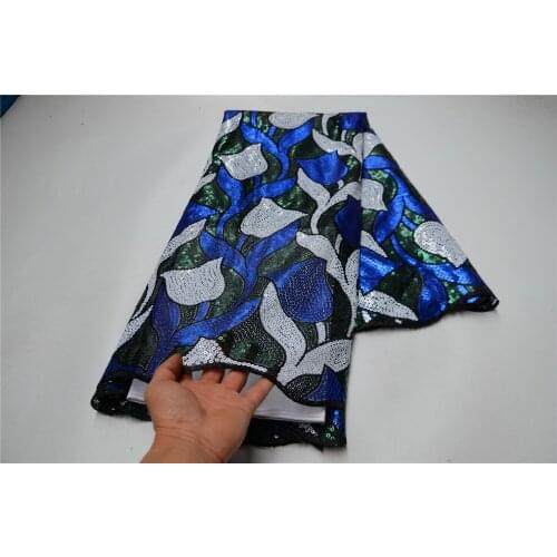 Latest African Net Tulle Lace Fabric High Quality Embroidered Nigerian Wedding Lace Fabric 5Yards Sequin French Tulle FLP-1148