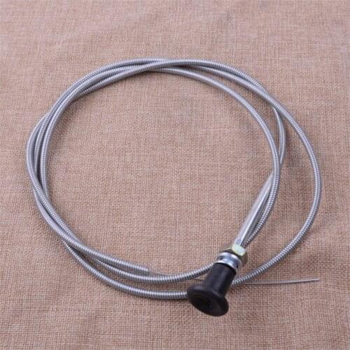 LETAOSK Universal Silver 237 Metal Rotary Push Pull Choke Cable 63" Inner 60" Conduit Lawn Mower