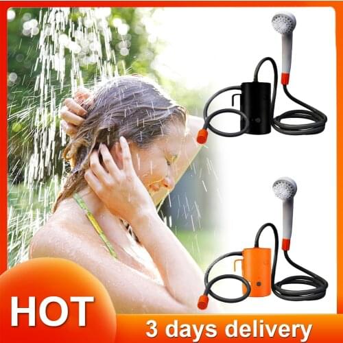 USB Outdoor Portable Shower Rechargeable Shower Head Water Pump Nozzle Sport Travel Caravan Van Car Washer Hiking Camping 1.8m