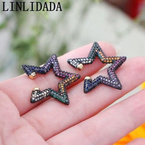 3Pair 2020 New Arrival Multicolor CZ Crystal Ear Cuff Star Shaped Ear Clips No Pierced Cartilage Earring for Women Earring