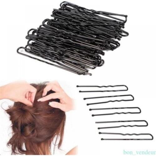 1@# 30pcs 6CM Hair Waved U-shaped Bobby Pin Hair Clip for Women Elegant Snap Barrette Stick Hairpin Hair Styling Accessories
