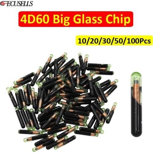 10/20/30/50/100Pcs/Lot 4D60 Big Glass Chip 4D ID60 Glass Transponder Chip For Ford Connect Fiesta Focus Ka Mondeo Aftermarket