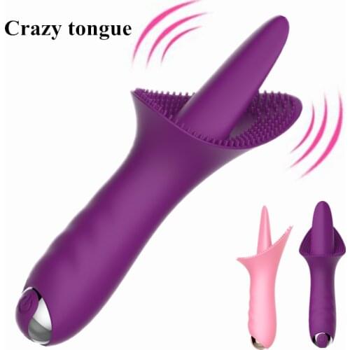 10 Speed Vibration Tongue Vibrators Pussy Clitoris Stimulator Nipple Vagina Clit Massage Female Masturbation Sex Toys for Women