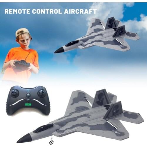 2020 New F22 2.4GHz Remote Fighter Remote Control Airplane 2 Channel Electric Plane Done Battleplane Aircraft Gifts