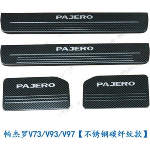 304 stainless car Scuff Plate/Door Sill Car styling door cover outside door sill for Mitsubishi Pajero V97 v93 v73 2007-2020
