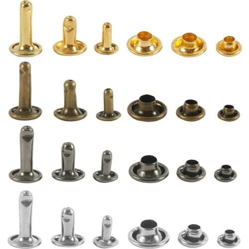 360pcs/set Leather Rivets Double Cap Rivet DIY Leather Craft Bag Belt Clothing Shoes Pet Collar Fixing Tools with Punch Pliers