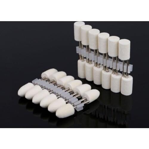 5/10Pcs Wool Felt Grinding Heads Polishing Burrs Point Wheel for Jade/metal/nonmetal Mirror Polishing