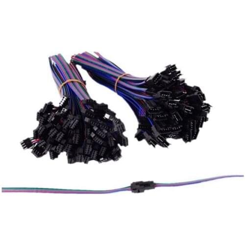 5 Pairs 15cm SM 4Pin 22AWG Wire Male and Female Connectors Pitch 2.54mm NEW