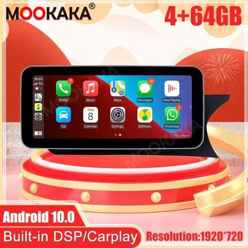 6+128GB Android 10 For Mercedes-Benz C Class Carplay Radio Player Car GPS Navigation Head Unit Car Stereo BT WIFI