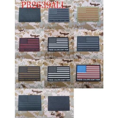 America flag These Colors Don't Run Morale tactics 3D PVC patch