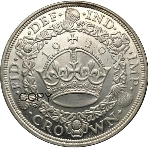 Great Britain 1929 George V Silver Wreath Crown 90% Silver Copy coins High Quality Optional Different years