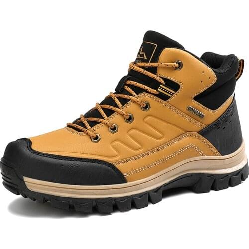 Brand Mens Boots Snow Winter Plush Warm Hot Sale Mens Snow Boots Leather Waterproof Mens Ankle Boots Handmade Mens Shoes