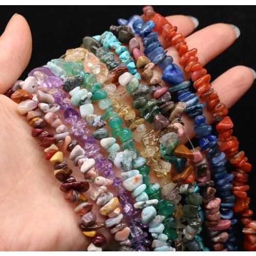 Many Types Natural Semi-precious Stones Gravel Loose Beads for Jewelry Making DIY Necklace Bracelet Accessories Wholesale