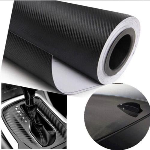 CHIZIYO 30cmx127cm 3D Carbon Fiber Vinyl Car Wrap Sheet Roll Film Car Stickers And Decals Motorcycle Black White