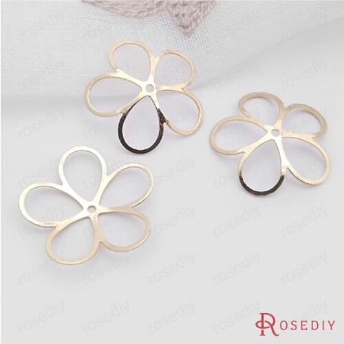 D248)10 pieces 21mm,height 3mm 24K Champagne Gold Color Plated Brass Plum Flower Charms Pendants Diy Jewelry Accessories