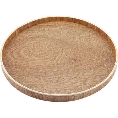 Wooden Serving Tray Plate For Tea Set Fruits Candies Tea Hotel Business Gift Serving Tray Plate 24cm 27cm 30cm 33cm