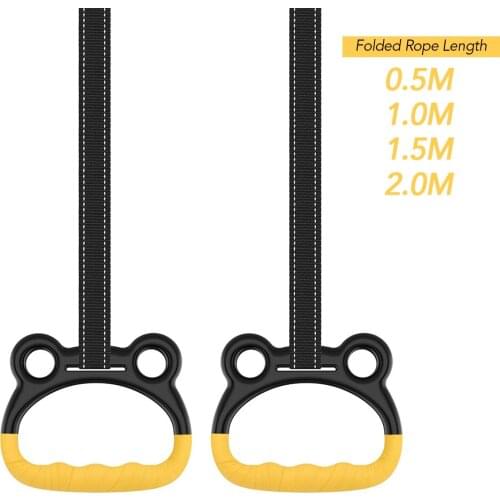 Kids Gymnastic Rings Fitness Swings Hand Rings Boys Girls Pull-ups Bar Rings Children Gym Rings Up to 250KG for Outdoor Indoor