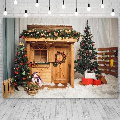 Avezano Backdrops Merry Christmas Tree Winter Mistletoe Wreath Background for Photo Studio Photophone Wallpaper Photozone Decor