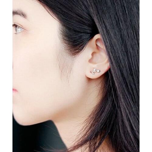 925 sterling silver earrings female hypoallergenic personality leaf earrings jewelry gifts for female wholesale