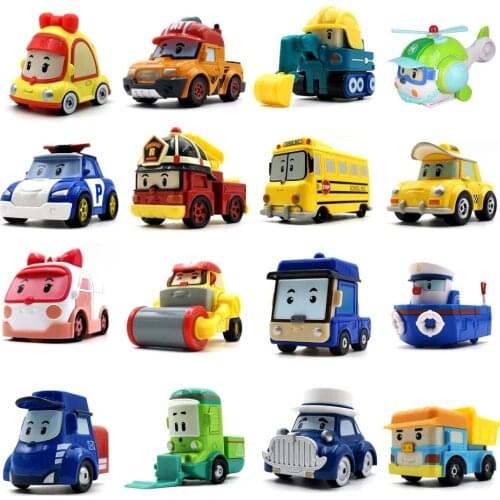 28 Style Silverlit Robocar Korea kids Toys Robot Poli Roy Haley Anime Metal Action Figure Cartoon Toy Car For Children Best Gift