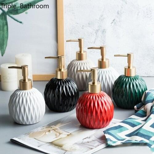 Nordic Ceramic Liquid Soap Dispenser Round Portable Bathroom Hand Sanitzer Holder Wristband Dispenser Kitchen Accessories