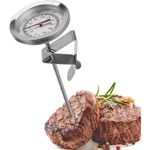 Kitchen Tools Milk Coffee Food Meat Gauge Stainless Steel 0~200℃ Cooking Temperature Meter Probe Thermometer