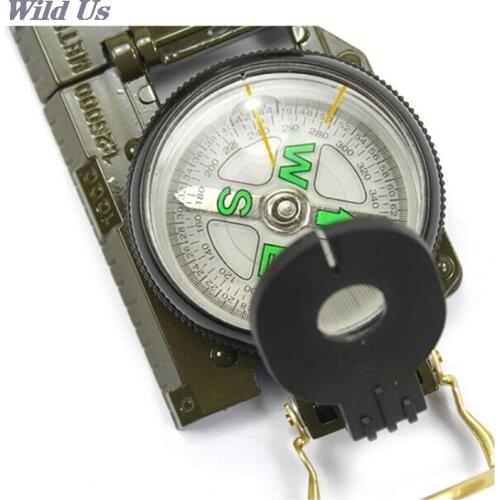 Multi Function Military Luminous Compass Lensatic Portable Folding American Style Army Marching Metal Steel Compass