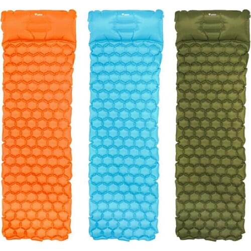 Air Mattress Sleeping Pad Fast Filling Air Bag Super Light Inflatable Mattress with Pillow Life Rescue Cushion Pad