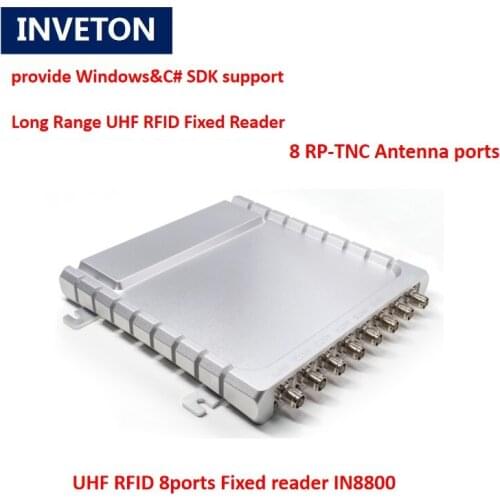 New Design Passive 8ports RJ45 Impinj UHF RFID Multiple Tag Reader Decoder Serial Port for Warehouse Management