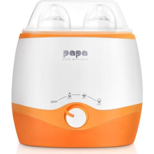 Baby Fast Bottle Warmer Bottle Sterilizer 4 In 1 Double Bottle Warmer for Breast Milk, LCD Display Accurate Temperature Control