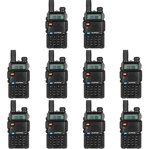 10Pcs Bao Feng UV-5R Walkie-Talkie Wholesale Baofeng UV5R CB Radio VHF UHF Dual Band Two Way Radio 5W Ham Radio Spain Germnay