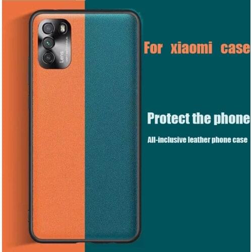 Luxury Leather Case For Xiaomi Mi POCO F3 X3 NFC/Pro M3 Camera Metal Lens Protector Cover Mobile phone Case Shell Coque Funda