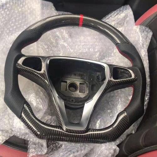 Cuatomized Carbon Fiber Sports Carbon Fiber Steering Wheel Alcantara Leather for Mercedes-Benz V260 2016-2021