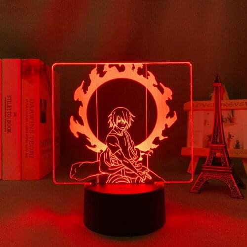 Anime Led Light Fire Force Benimaru Shinmon for Bedroom Decoration Nightlight Birthday Gift Room Decor Table 3d Lamp Fire Force