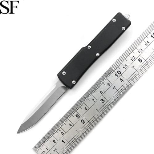 SF Mini OTF UT Tactical Hunting Portable Knife D2 Blade 6061-T6 Aluminum Handle Outdoor EDC Camping Tool Holiday Gifts