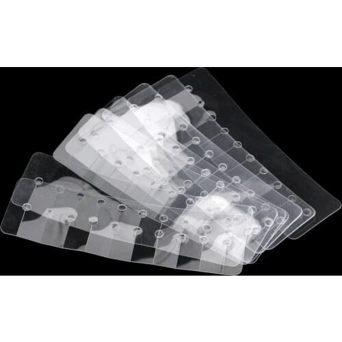 PVC Scalp Shield Heat Protector Strip for Fusion Hair Extensions, 10-Piece Set (10-HOLE)