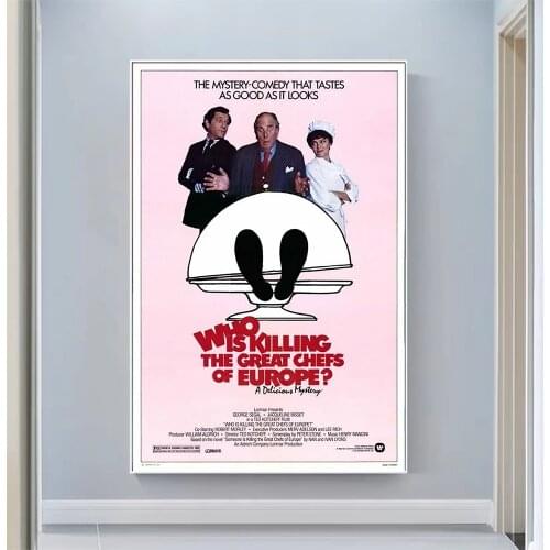 V2025 Who Is Killing the Great Chefs of Europe Vintage Classic Movie Wall Silk Cloth HD Poster Art Home Decoration Gift