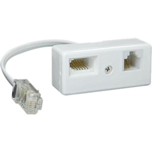 WSFS Hot Sale RJ45 Plug to BT RJ11 Secondary Splitter Telephone Adapter