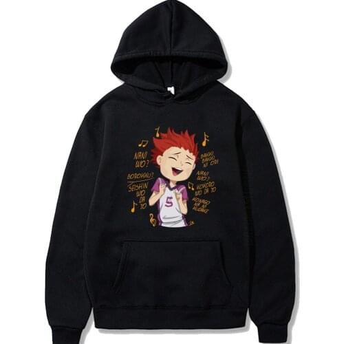 Funny Haikyuu Satori Tendou Hoodie Men Anime Manga Shirts Volleyball Tee Long Sleeved Gift Fan Merch