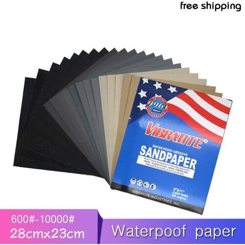 1 Sheet 9"x11" Waterproof Sandpaper Abrasive Paper 600 to 10000 Grits Wet/Dry for Automotive Sanding Wood Furniture Finishing
