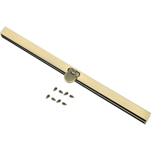 1pc Purse Wallet Frame Bar Edge Strip Clasp 19cm Metal Openable Edge Replacement