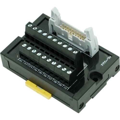 20 bit Terminal block breakout board IDC20 to terminal block PLC relay adapter DIN Rail Mounting