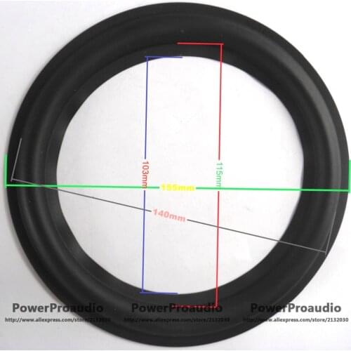 20pcs/lot 6.5 inch WL-141A speaker rubber surround woofer edge 155 140 115 103mm
