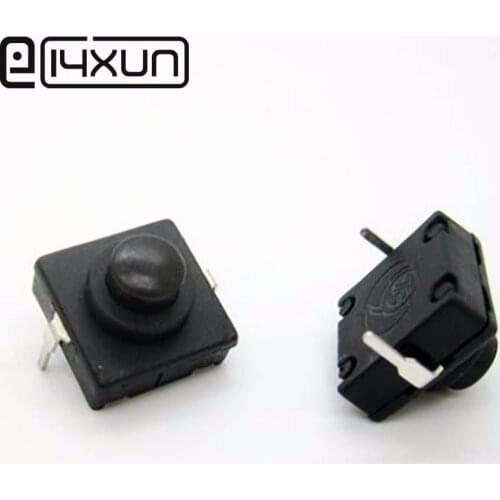 20pcs ultra-thin flashlight switch button switch 12 * 12 * 9.4mm flashlight 2 foot switch self-locking switch Free shipping