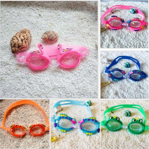 2020 Cute Cartoon Anti-fog Swim Glasses Goggles Adjustable for Kids Boys Girls