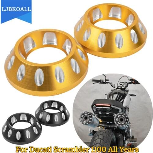 2021 2020 Scrambler1100 Accessories Motorcycle Muffler Tail CNC Aluminum Exhaust Tip Cover For Ducati Scrambler 1100 All Years