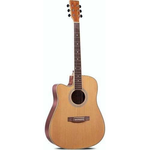 41 inch Left Hand Acoustic Guitar Lefty Handmade Rosewood Fingerboard Full Solid With Cotton Bag/Picks/Belt/Strings