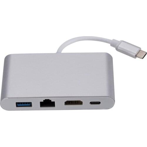 Type-C To RJ45 Ethernet Lan HDMI-compatible USB C 3.0 Adapter for MacBook Samsung S10 Dex Xiaomi 10 Vivo NEX PS5 TV