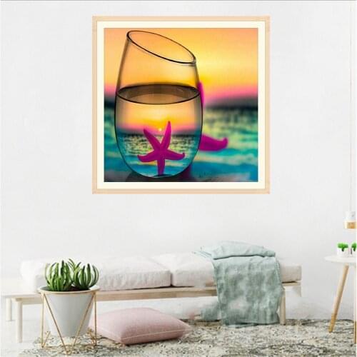 DIY Diamond Painting Water Cup Rubiks Cube Diamond painting color starfish DIY decorative painting for bedroom